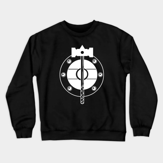 Hammer & Shield - Original Logo Banner Sigil - Light Design for Dark Shirts Crewneck Sweatshirt by Indi Martin